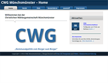 Tablet Screenshot of cwg-muenchsmuenster.de